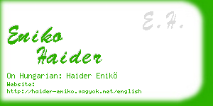 eniko haider business card