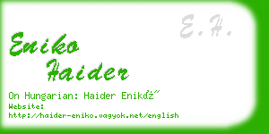 eniko haider business card